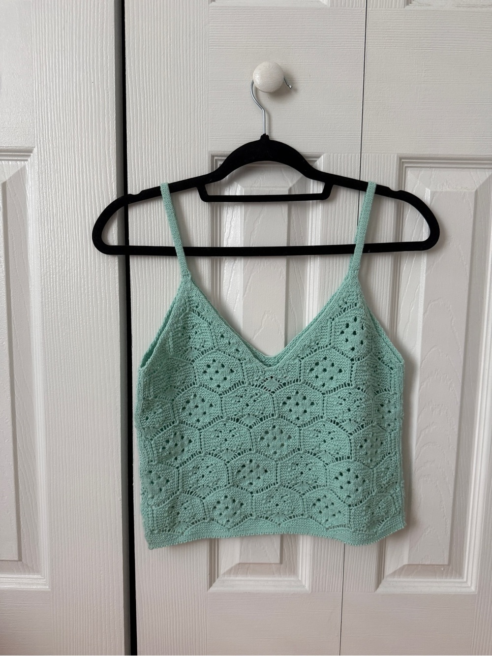 American Eagle Outfitters Mint Crochet V-Neck Camisole - Picture 2 of 4